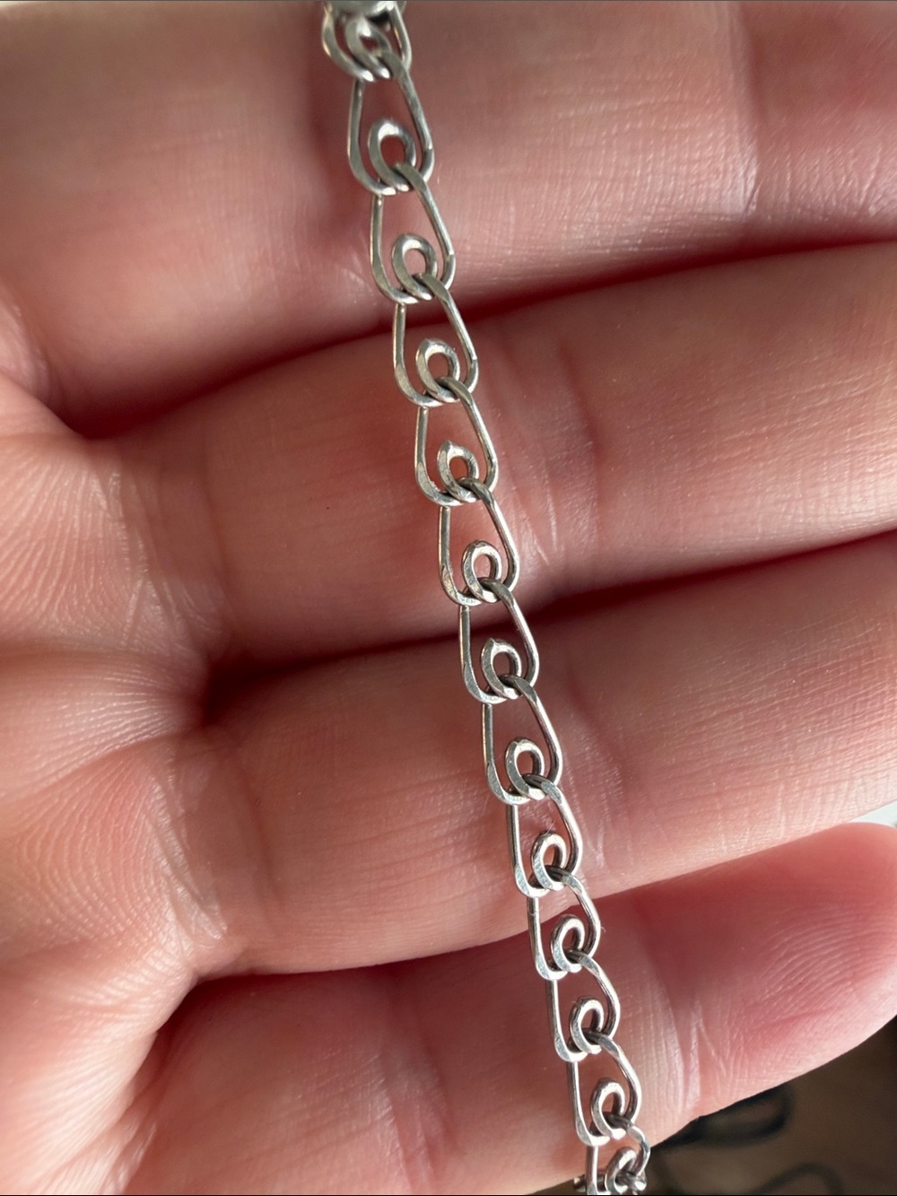 Vintage 925 Italy Sterling Silver Twist Link Bracelet - Picture 4 of 8